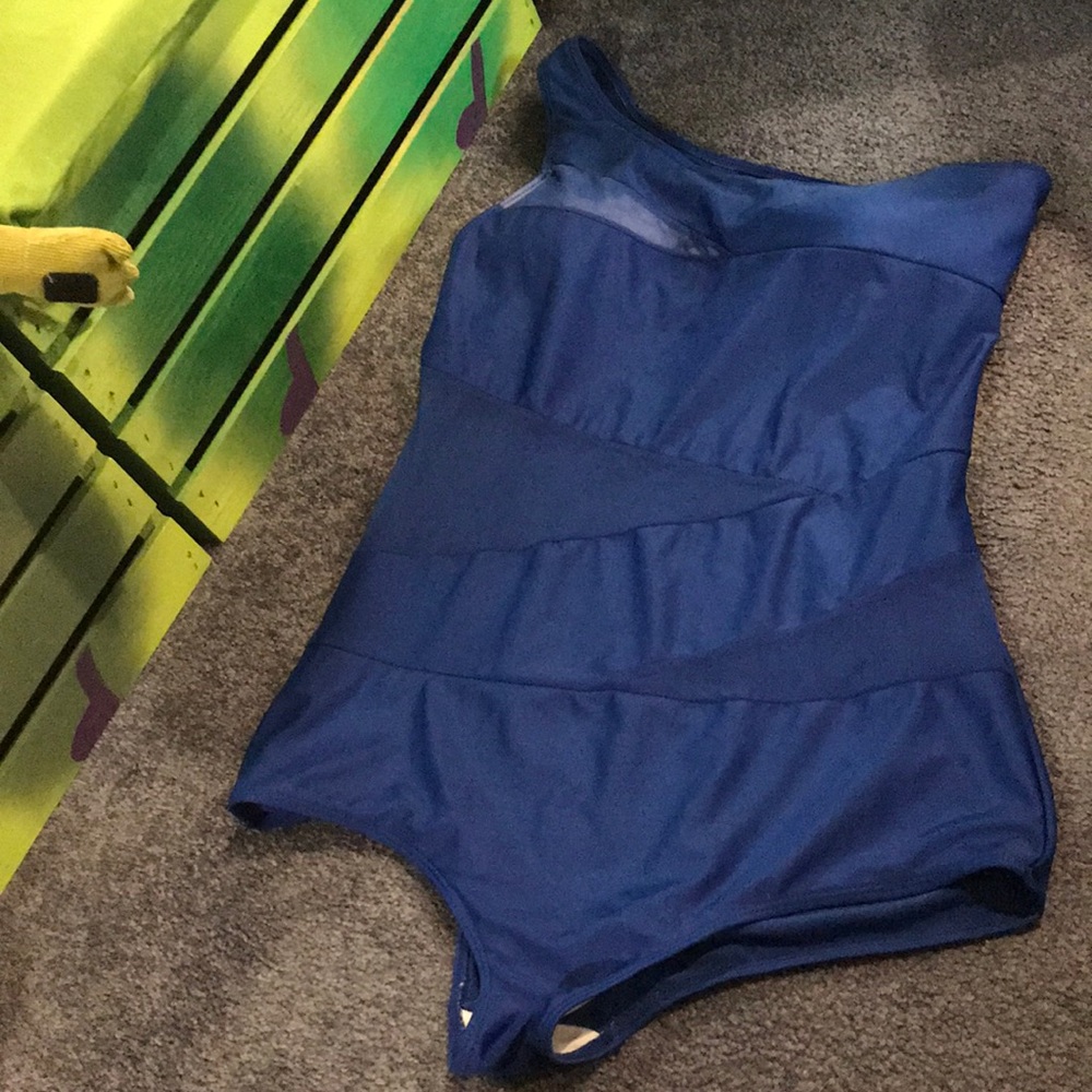 One shoulder navy swimsuit XL/XXL